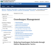 ARS grasshopper management hub